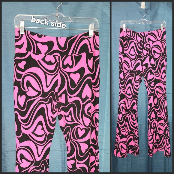No Boundaries Pink Flare Pants - Picture 3 of 4